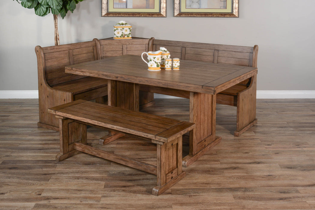 Doe Valley - Wood Breakfast Nook Dining Set - Buckskin