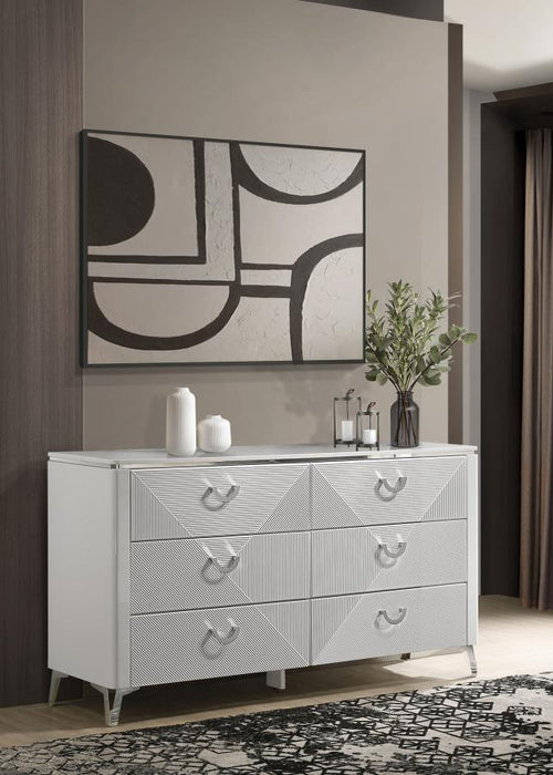 Cassia - 6-Drawer Bedroom Dresser Cabinet