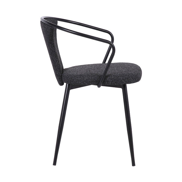 Francis - Contemporary Dining Chair - Black Powder