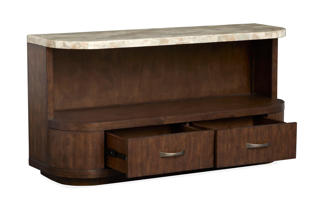 McPherson - Demilune Sofa Table - Burnt Umber