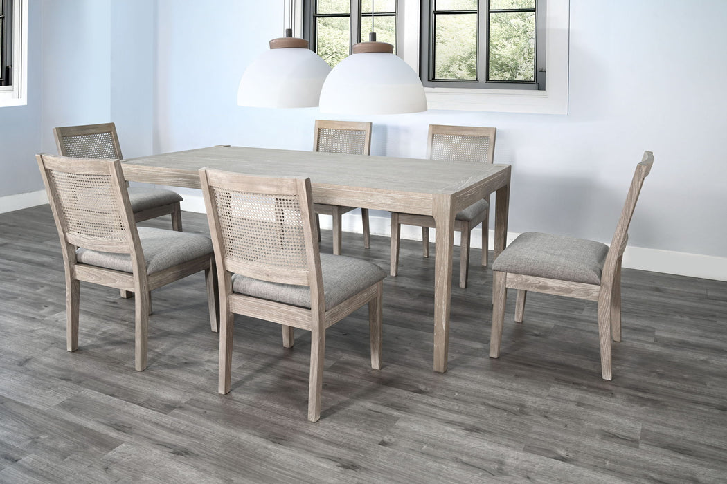 Modern - Blair 7 Piece Side Chair Dining Set - Wheat