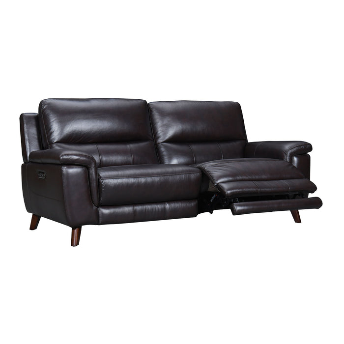 Lizette - Leather Power Recliner Sofa With USB - Brown
