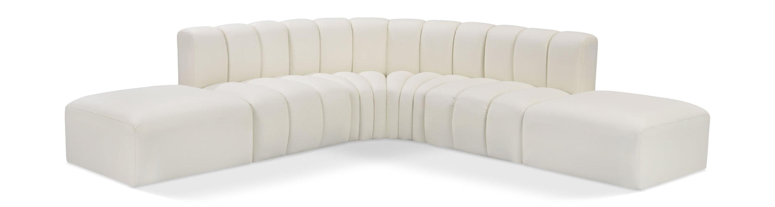Arc - Faux Leather 6 Piece Corner Modular Sofa