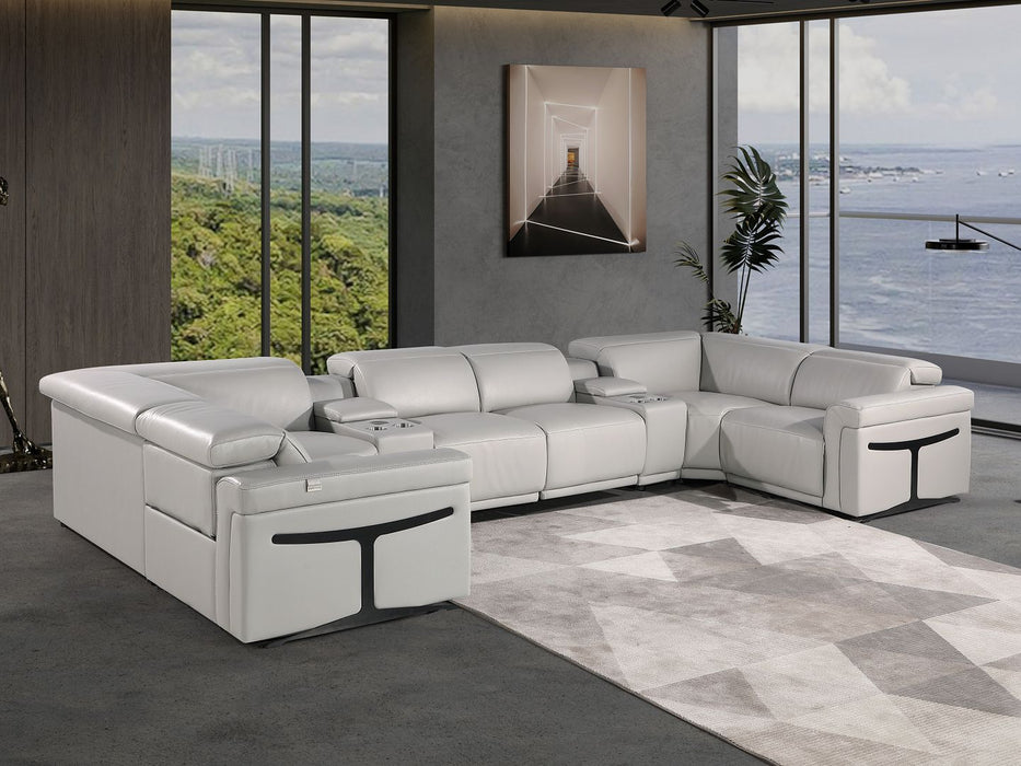 1126 - 8-Piece U-Shaped Sectional Sofa In With 4 Power Recliners & Power Headrest