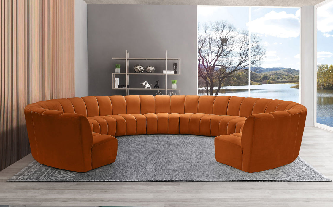 Infinity - 11 Piece Velvet Modular Sectional