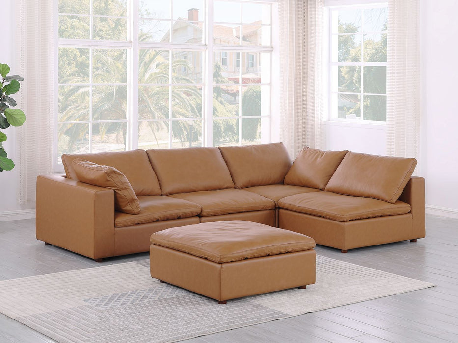 1100 - 5-Piece Right Arm Facing 3-Seat Sectional (Top-Grain Italian Leather)
