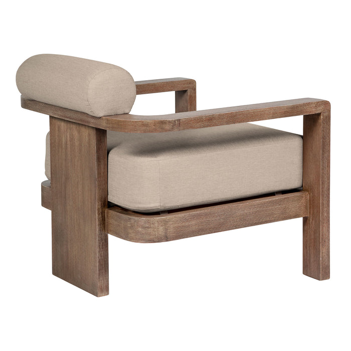 Relic - Outdoor Patio Chair - Weathered Eucalyptus / Taupe