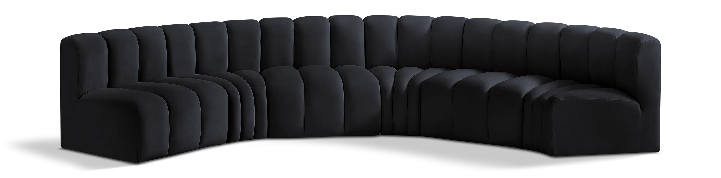 Arc - Velvet 6 Piece U-Shaped Modular Sofa
