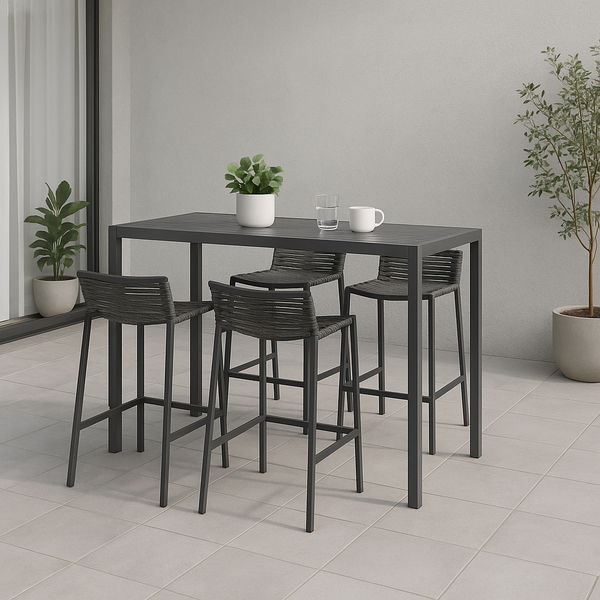 Maldives - Rope Outdoor Patio Bar Stool (Set of 2)