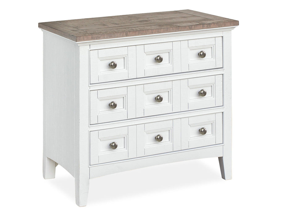 Heron Cove - Two Tone Drawer Nightstand - Chalk White And Dovetail Grey