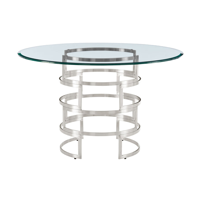 Diaz Morgan - Round Glass Dining Table Set