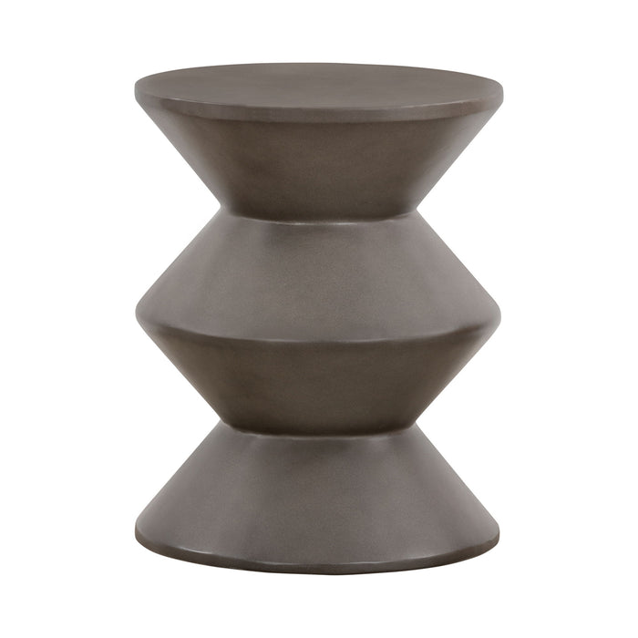 Lizzie - Concrete Indoor / Outdoor Accent Stool End Table - Gray