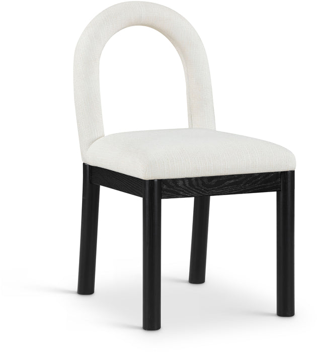 Conrad - Linen Dining Chair With Black Legs