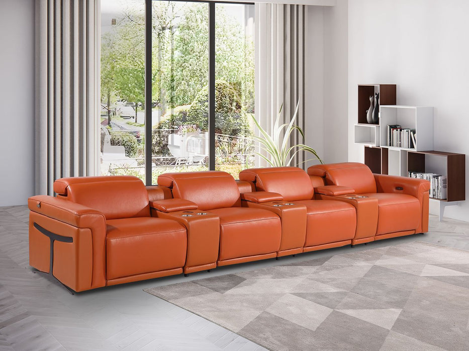 1126 - 7-Piece Modular Power Reclining Sofa In With 4 Power Recliners & Power Headrests