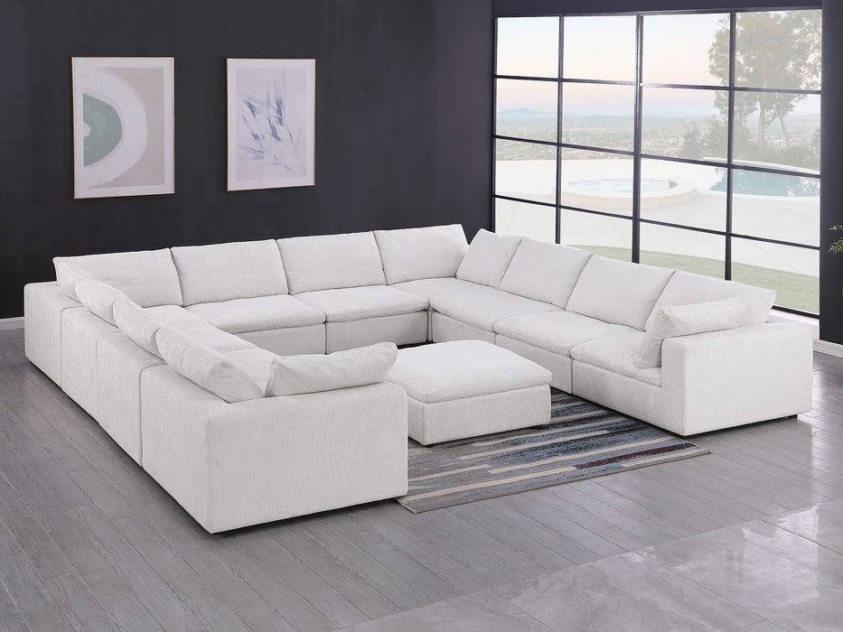 1100 - 11-Piece U-Shaped Sectional In Italian Fabric - Pearl