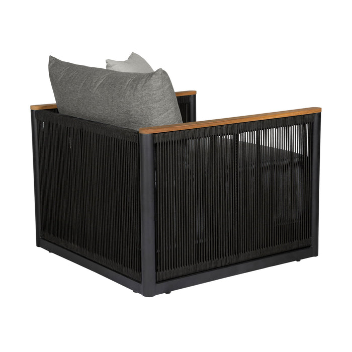 Artesia - Outdoor Patio Chair - Black / Dark Gray
