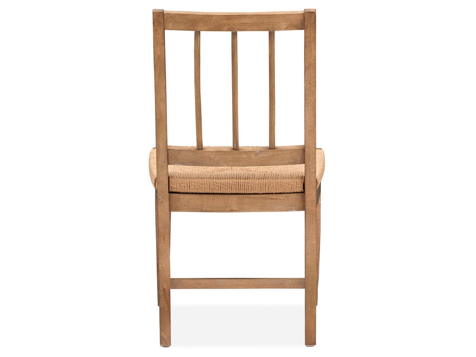 Lindon - Dining Side Chair With Paper Cord Seat (Set of 2) - Light Brown