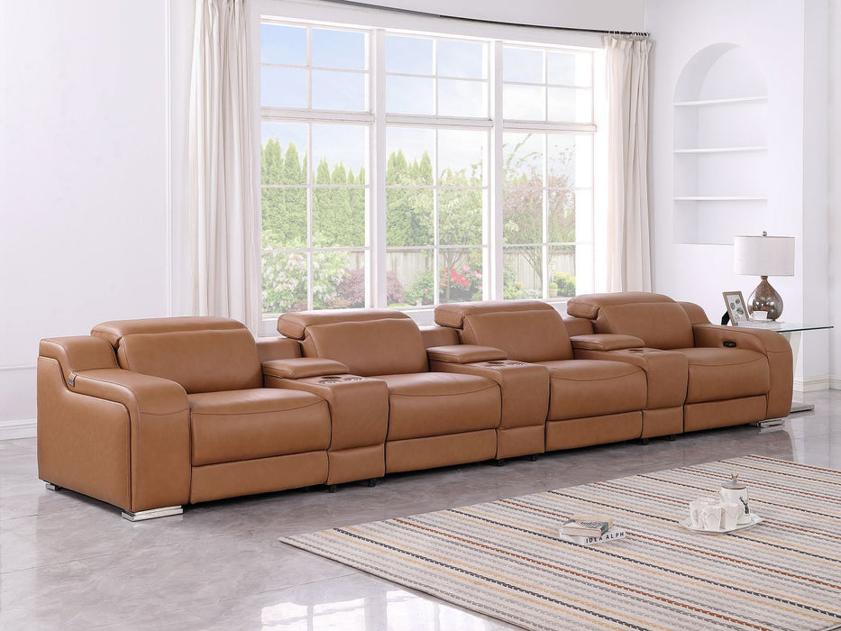 1116 - 7-Piece Modular Power Reclining Sofa In With 4 Power Recliners & Power Headrests