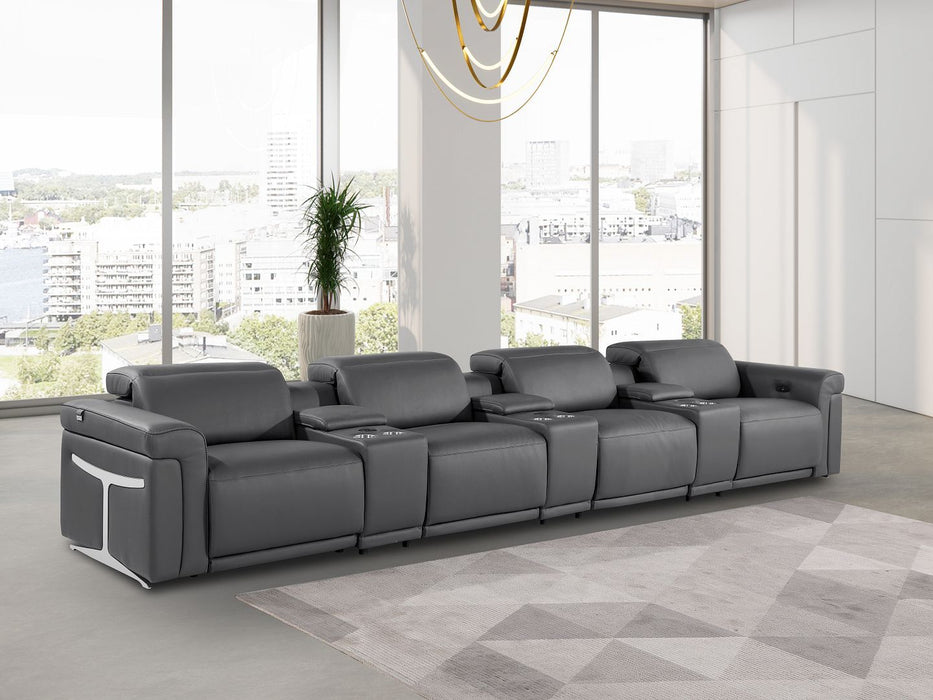 1126 - 7-Piece Modular Power Reclining Sofa In With 4 Power Recliners & Power Headrests