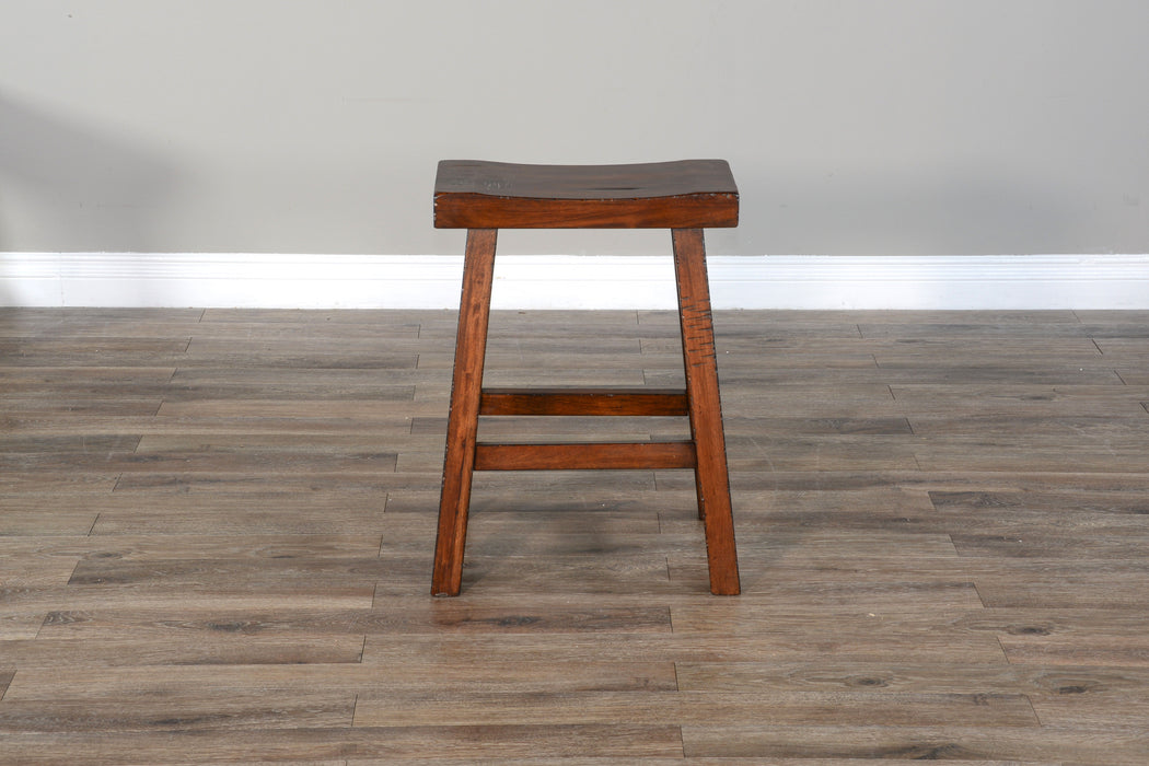 Tuscany - Saddle Seat Stool With Wood Seat