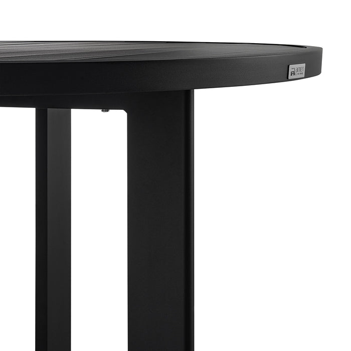 Cayman - Outdoor Patio Round Dining Table - Black
