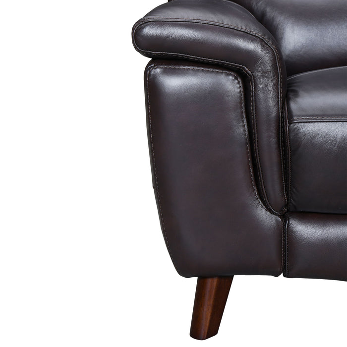 Lizette - Leather Power Recliner Sofa With USB - Brown