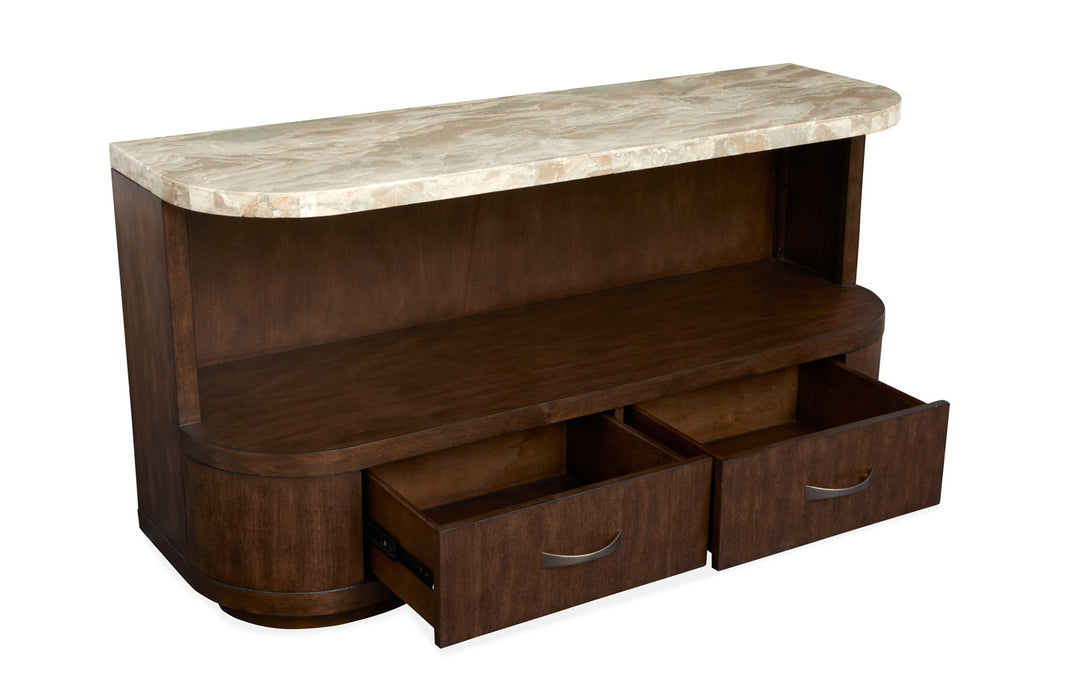 McPherson - Demilune Sofa Table - Burnt Umber