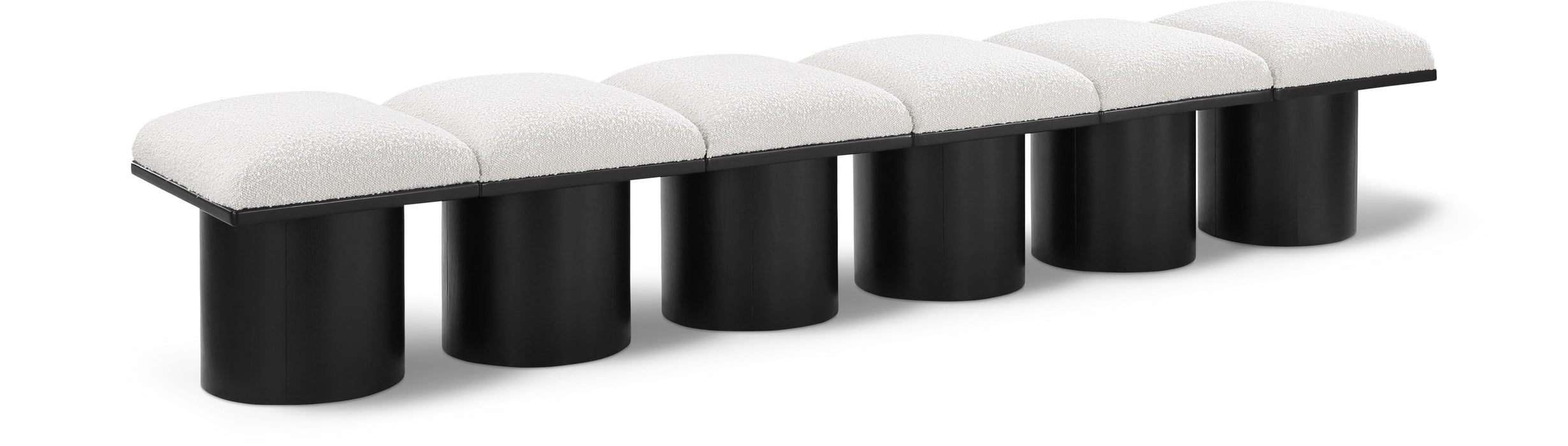 Pavilion - 6 Piece Modular Bench With Black Base