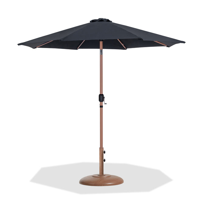 Fiji - Aluminum Patio Umbrella With Round Teak Base