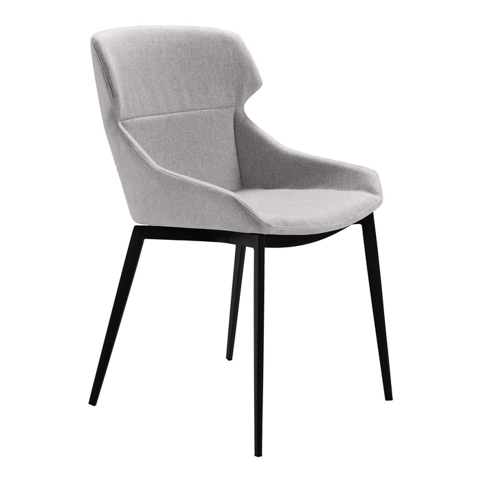 Kenna - Modern Dining Chair (Set of 2) - Matte Black / Gray