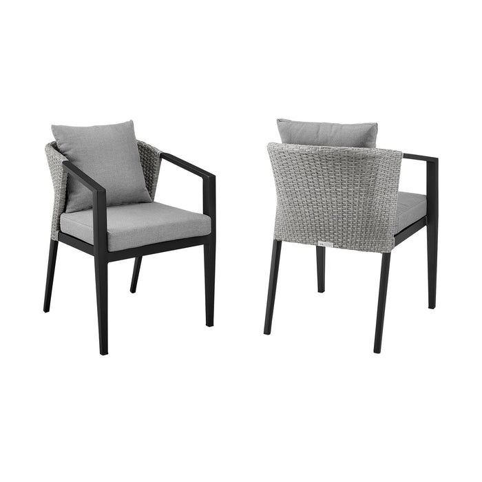 Palma - Outdoor Patio Dining Chairs With Cushions (Set of 2) - Aluminum