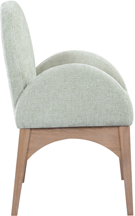 Waldorf - Chenille Dining Arm Chair With Natural Legs