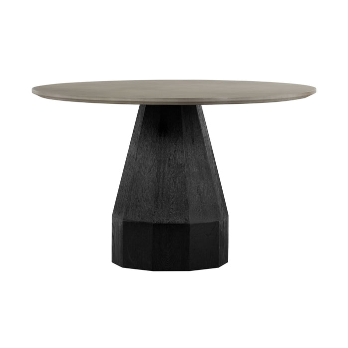 Revival - Round Dining Table - Concrete / Oak