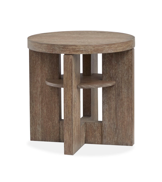 Conway - Round End Table - Spiced Brown