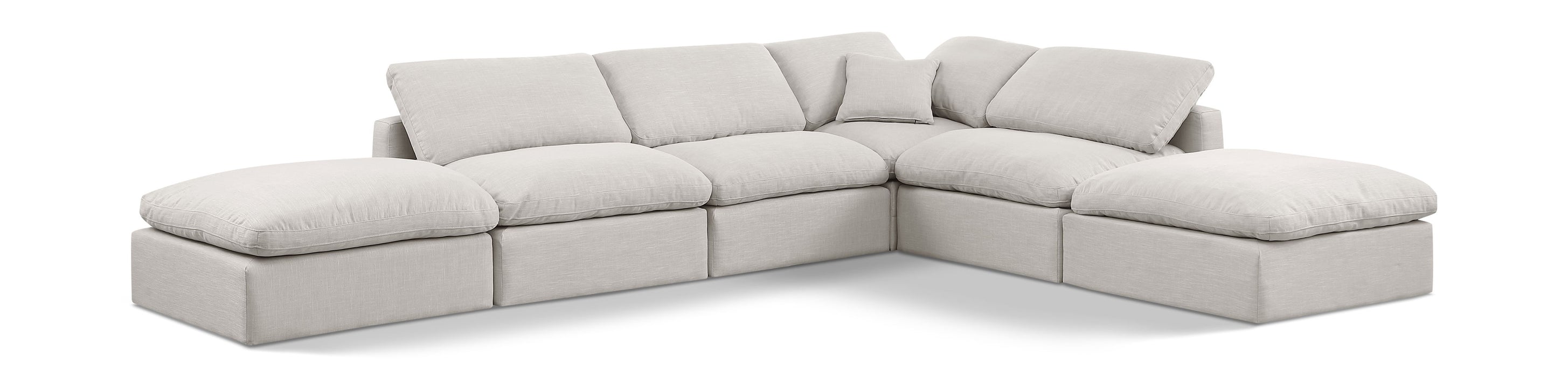 Indulge - Linen 6 Piece Modular Armless Sectional