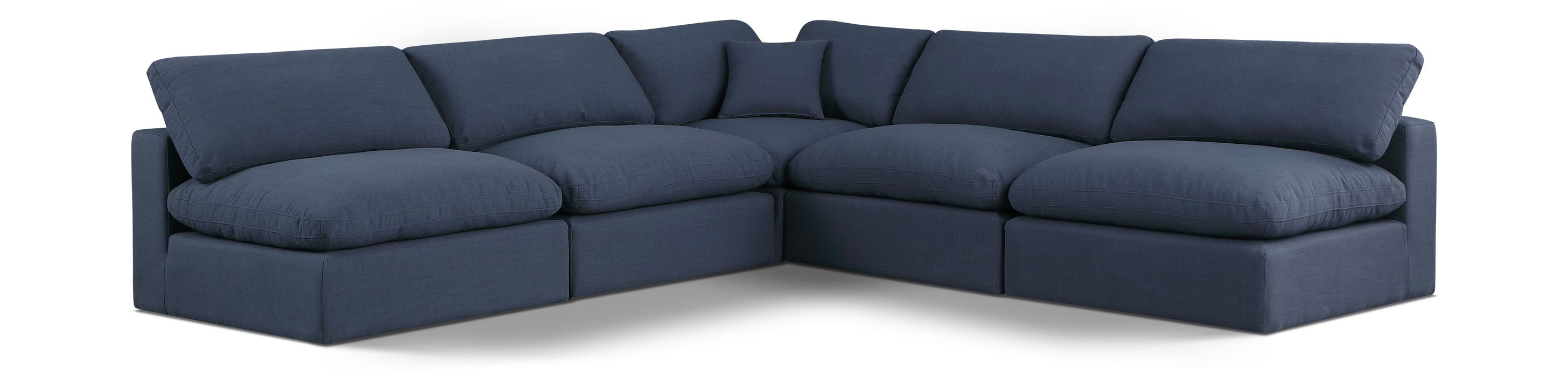 Comfy - 5 Piece Linen Modular Corner Armless Sectional
