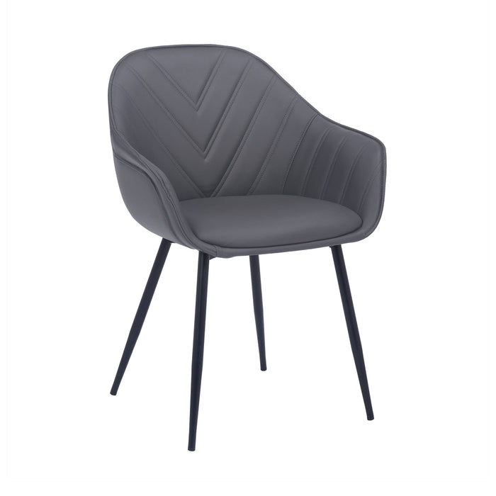 Clover - Dining Room Chair With Metal Legs - Gray / Black