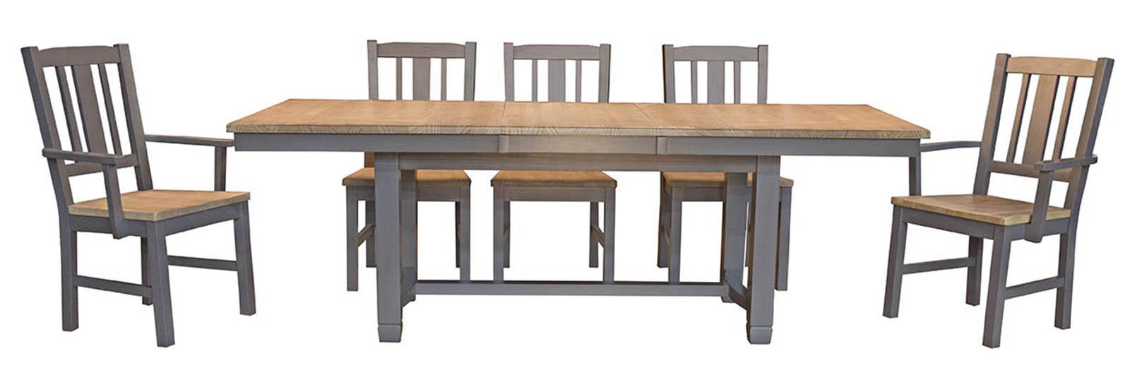 A-America Furniture Port Townsend Trestle Table in Seaside Pine