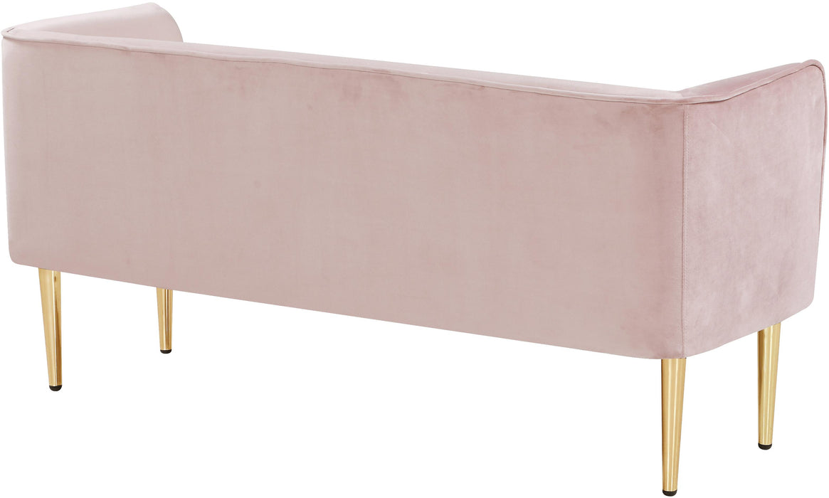 Audrey Pink Velvet Bench
