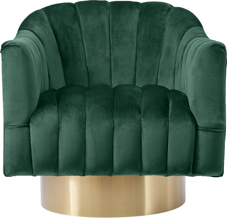 Farrah Green Velvet Accent Chair