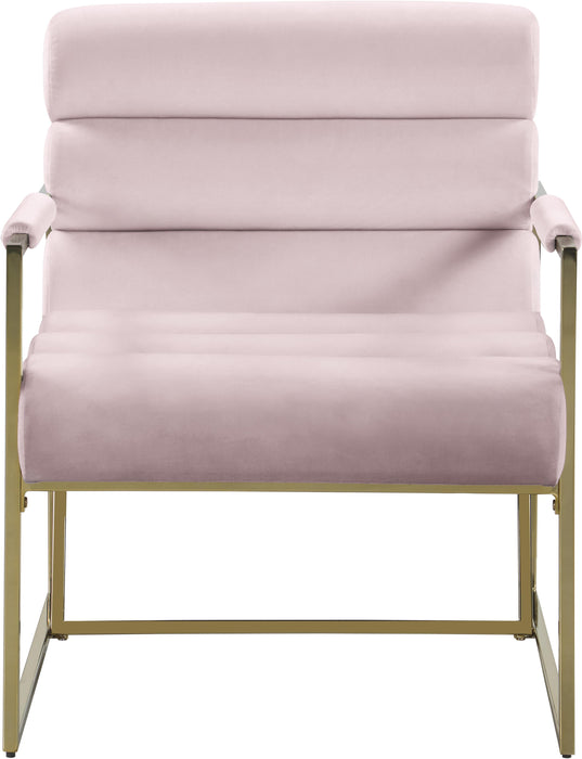 Wayne Pink Velvet Accent Chair