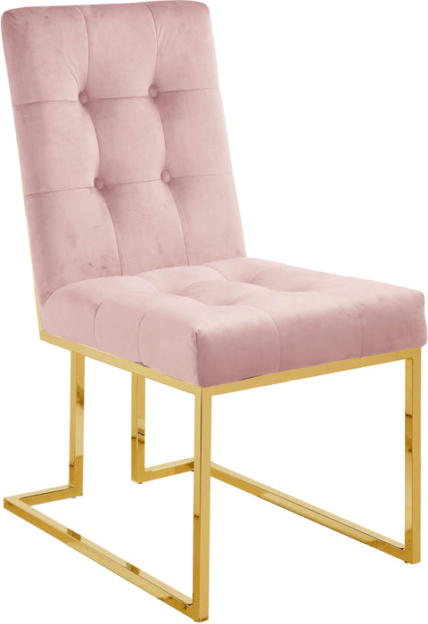 Pierre Pink Velvet Dining Chair