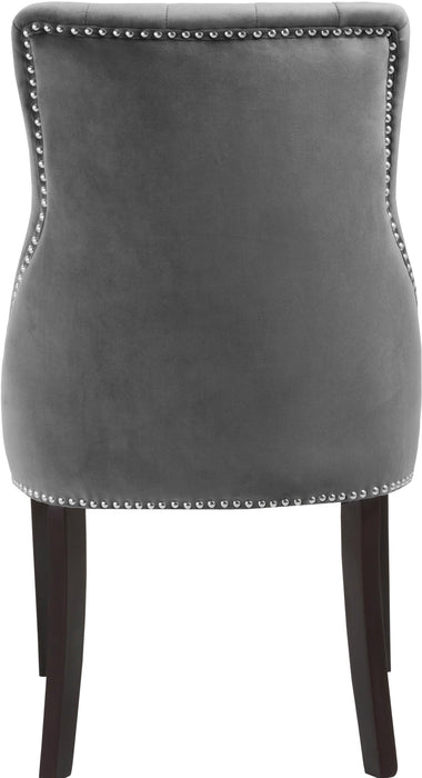 Oxford Grey Velvet Dining Chair