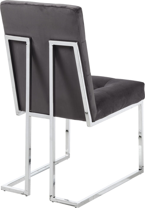 Alexis Grey Velvet Dining Chair