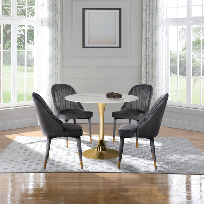 Belle Grey Velvet Dining Chair