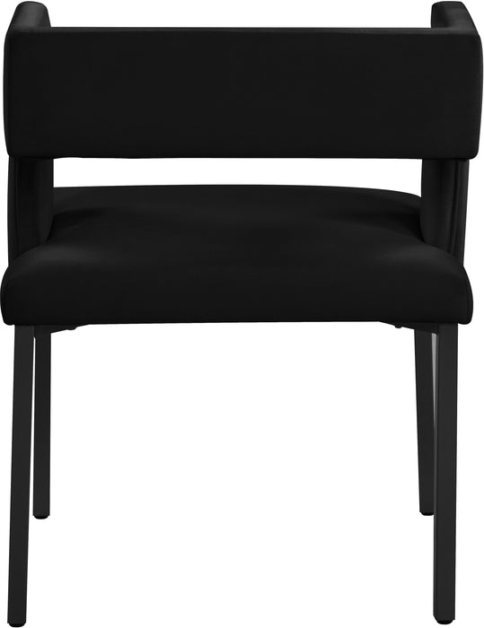 Caleb Black Velvet Dining Chair