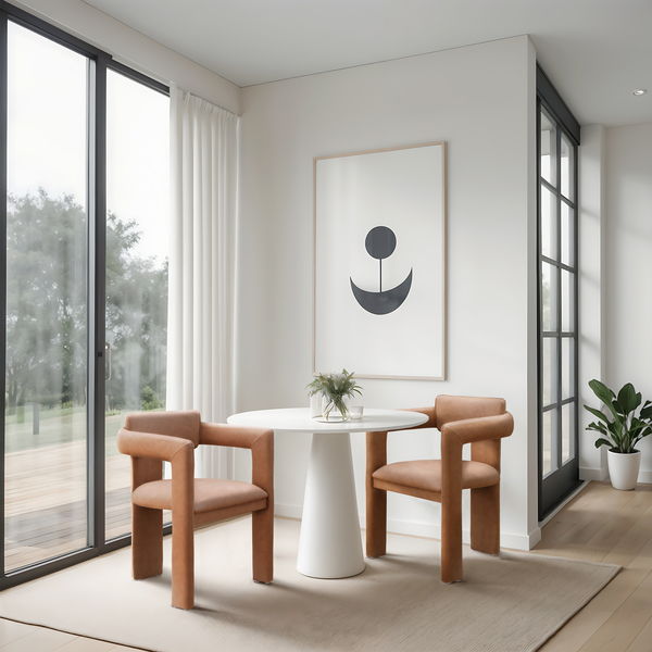 Brenda - Faux Leather Dining Chair (Set of 2) - Cognac