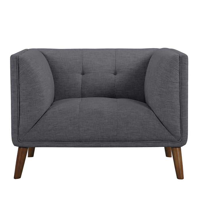 Hudson - Mid-Century Button - Tufted Chair