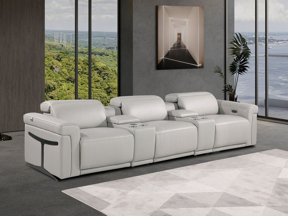 1126 - 5-Piece Modular Power Reclining Sofa In With 3 Power Recliners & Power Headrests