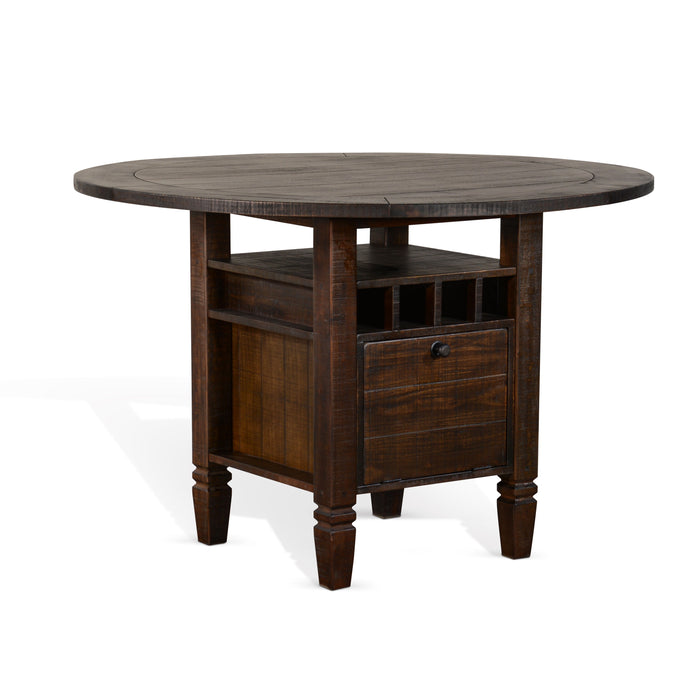 Homestead - Round Counter Height Dining Table - Tobacco Leaf